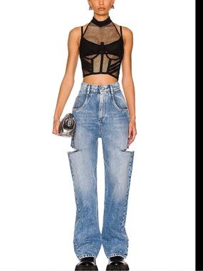 MAISON MARGIELA Blue Slash Jeans, Size 38